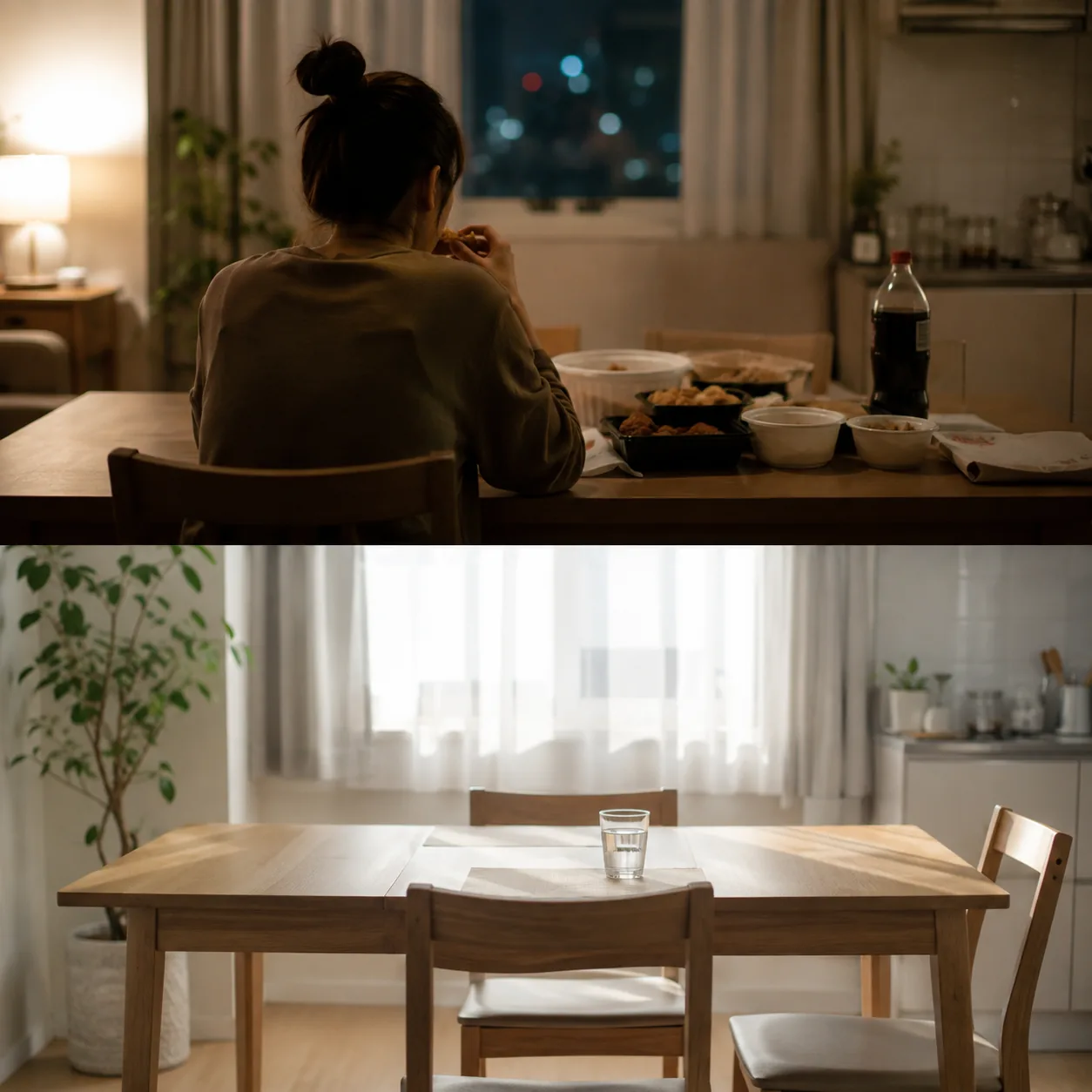 절식 반동으로 저녁에 몰아 먹게 되는 하루 식사 배치